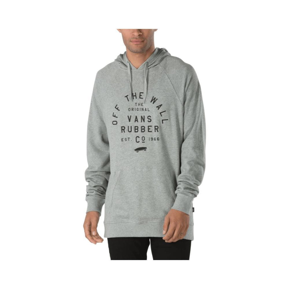 Vans Stacked Rubber Pull Over Hoodie Cement Heather - 50-50 Skate Shop