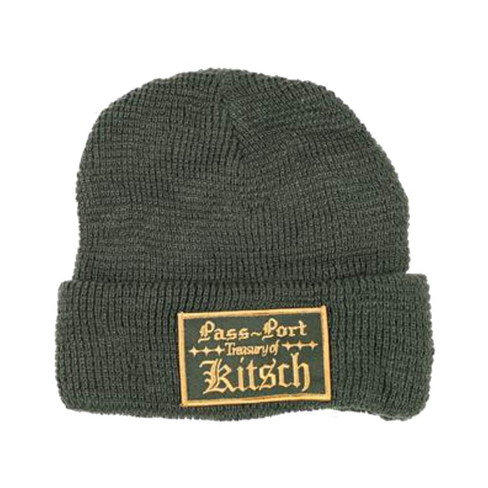 Passport Beanie Treasury Waffle Knit Forest Green - 50-50 Skate Shop