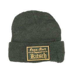 Passport Beanie Treasury Waffle Knit Forest Green - 50-50 Skate Shop