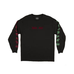 Passport Skate Life Of Leisure Embroidery Long Sleeve Tee Black - 50-50 Skate Shop