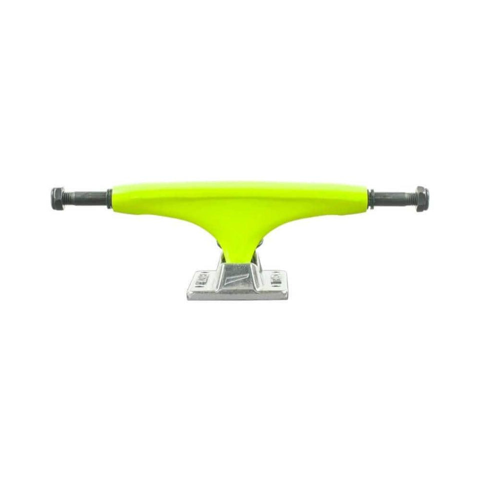 Tensor Skateboard Aluminum Mirror Trucks 5.25 (7.875") Safety Yellow Raw - Set of 2 - 50-50 Skate Shop