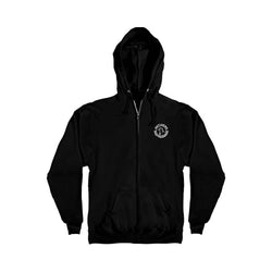 Anti Hero Zip Hoodie Basic Pigeon Round Logo Black White - 50-50 Skate Shop