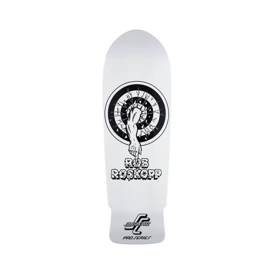 Santa Cruz Skateboard Deck Roskopp One My Colourway 10" x 31.4" White 15" WB - 50-50 Skate Shop