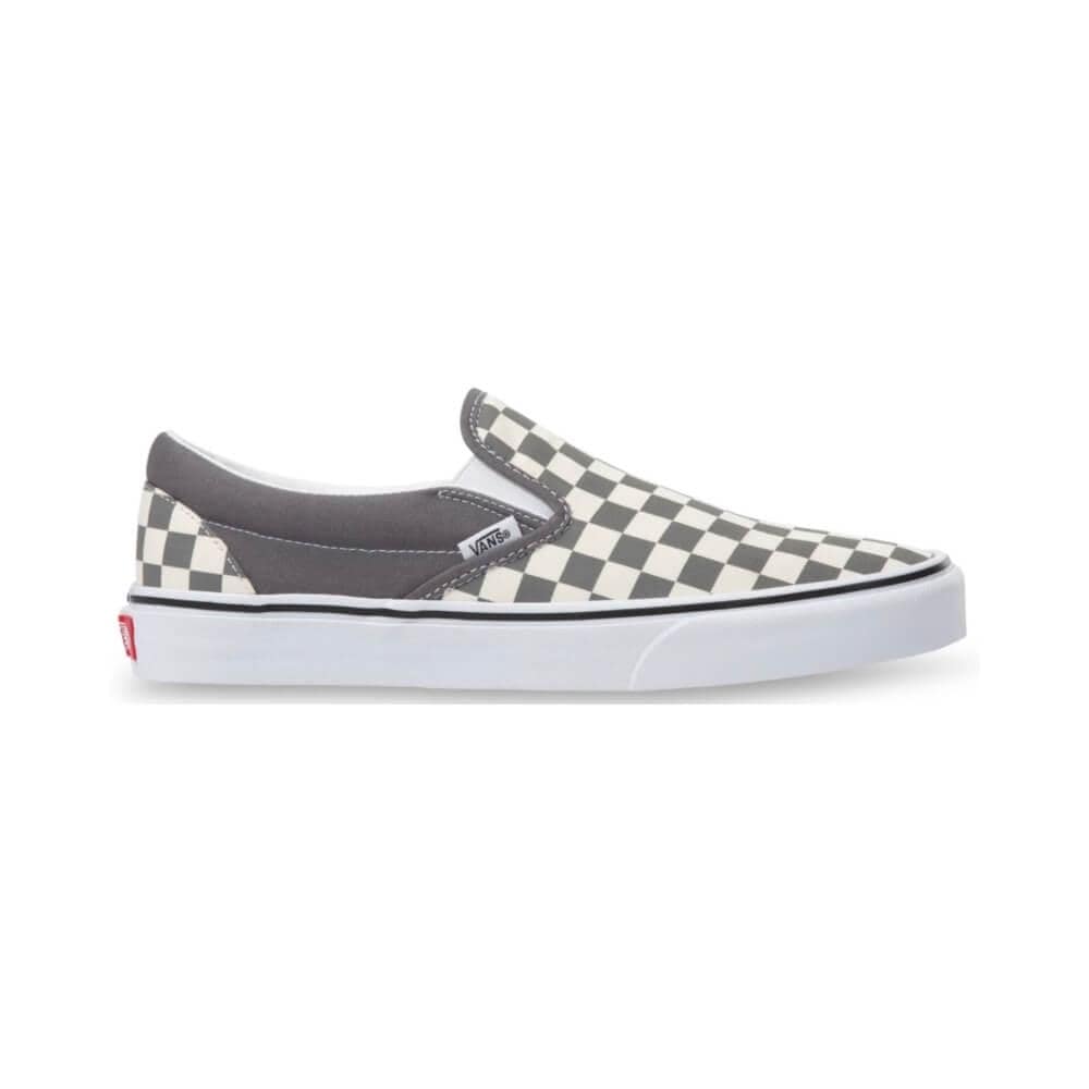 Vans Classic Slip On (Checkerboard) Pewter True White - 50-50 Skate Shop