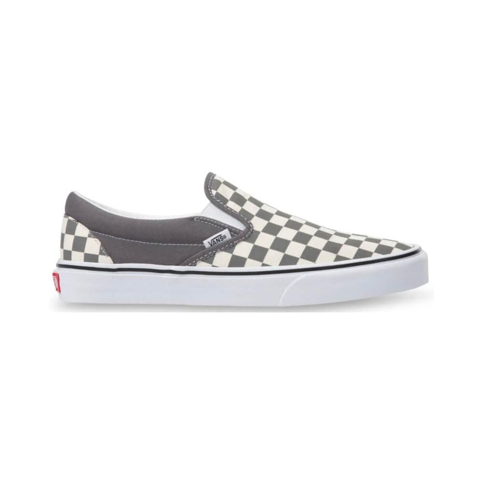 Vans Classic Slip On (Checkerboard) Pewter True White - 50-50 Skate Shop