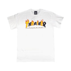 Thrasher Flame Mag Short Sleeve Tee White - 50-50 Skate Shop