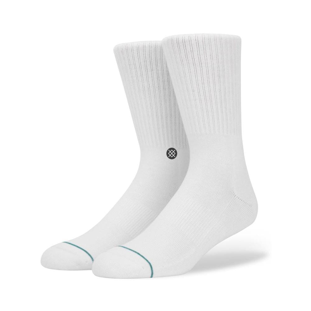 Stance Icon Socks White/Black - 50-50 Skate Shop