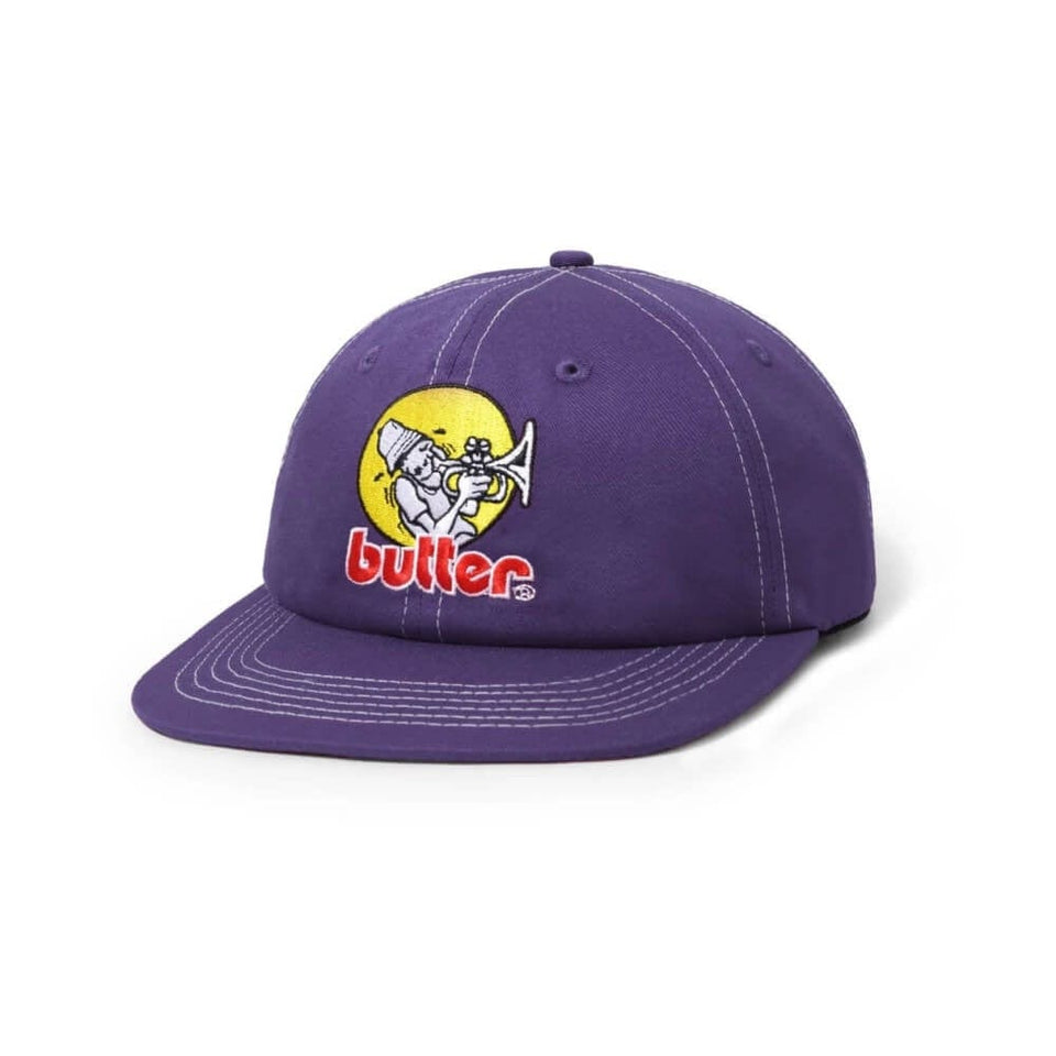 Butter Goods Brass 6 Panel Cap Washed Grape OSFA - 50-50 Skate Shop