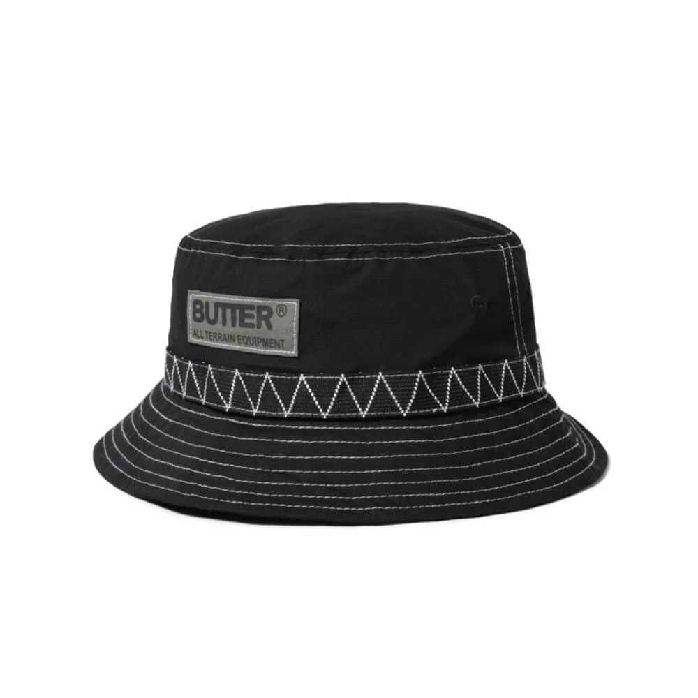 Butter Goods Terrain Contrast Stitch Bucket Hat Black OSFA - 50-50 Skate Shop