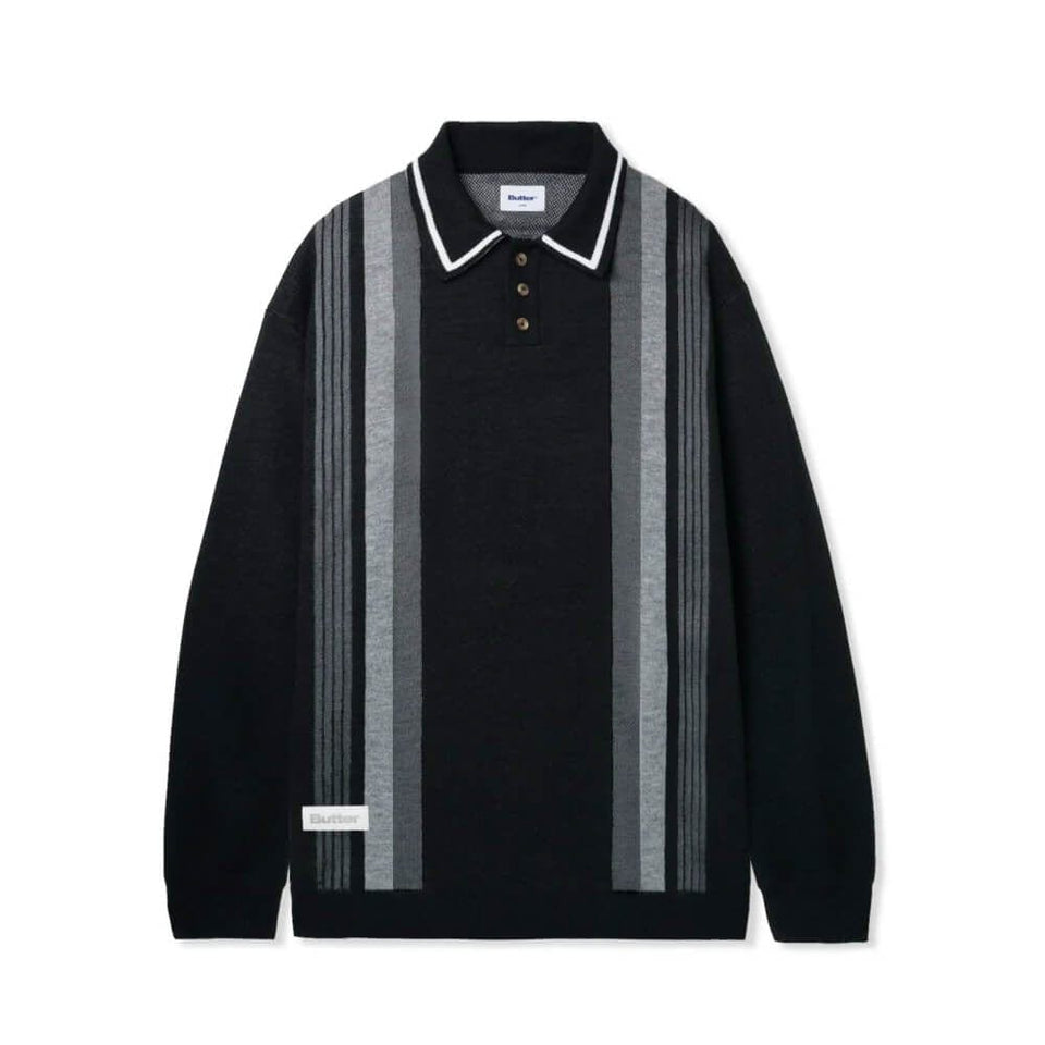Butter Goods Bowler Knit Sweater Black - 50-50 Skate Shop