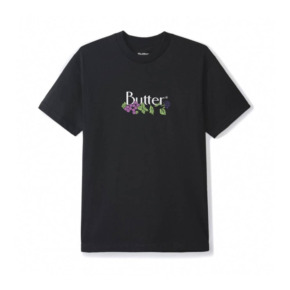 Butter Goods Vine Classic Logo Tee Black - 50-50 Skate Shop