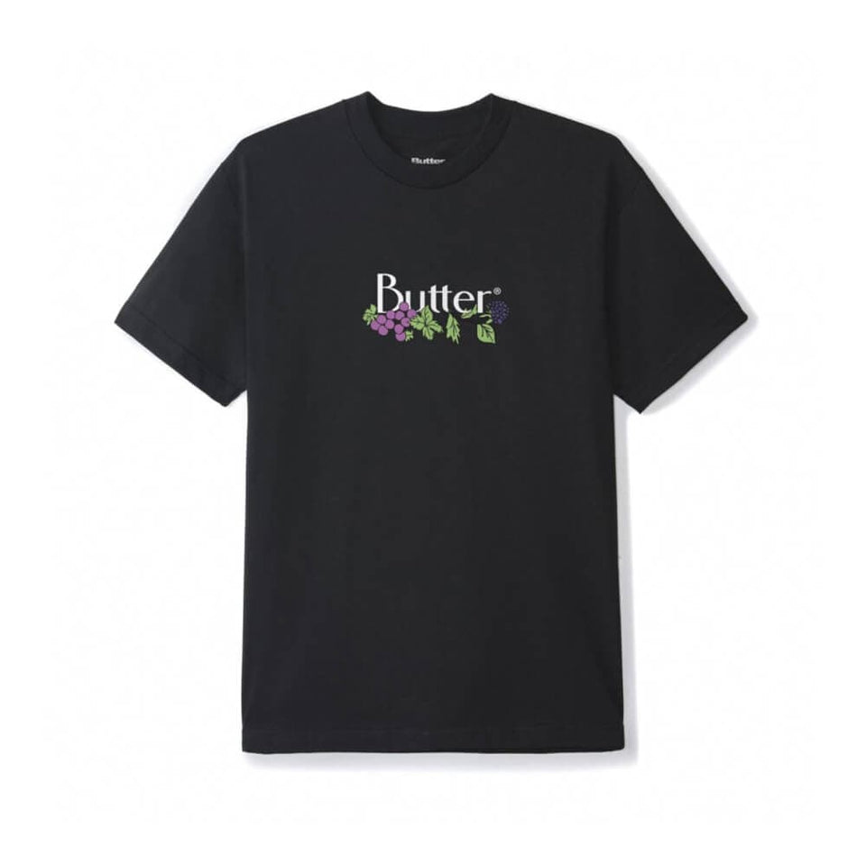 Butter Goods Vine Classic Logo Tee Black - 50-50 Skate Shop