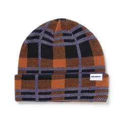 Butter Goods Beanie Plaid Brown Black Purple OSFA - 50-50 Skate Shop
