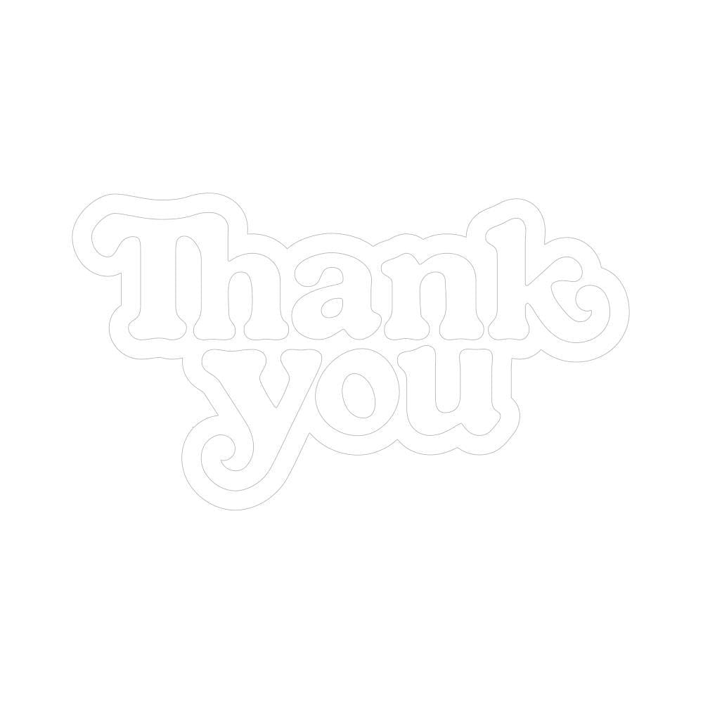 Thank You Skate Sticker Logo Single Sticker - 50-50 Skate Shop
