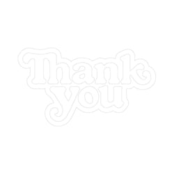 Thank You Skate Sticker Logo Single Sticker - 50-50 Skate Shop