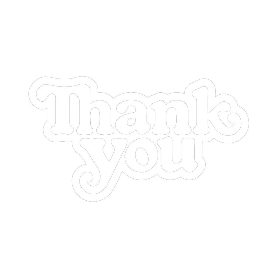 Thank You Skate Sticker Logo Single Sticker - 50-50 Skate Shop
