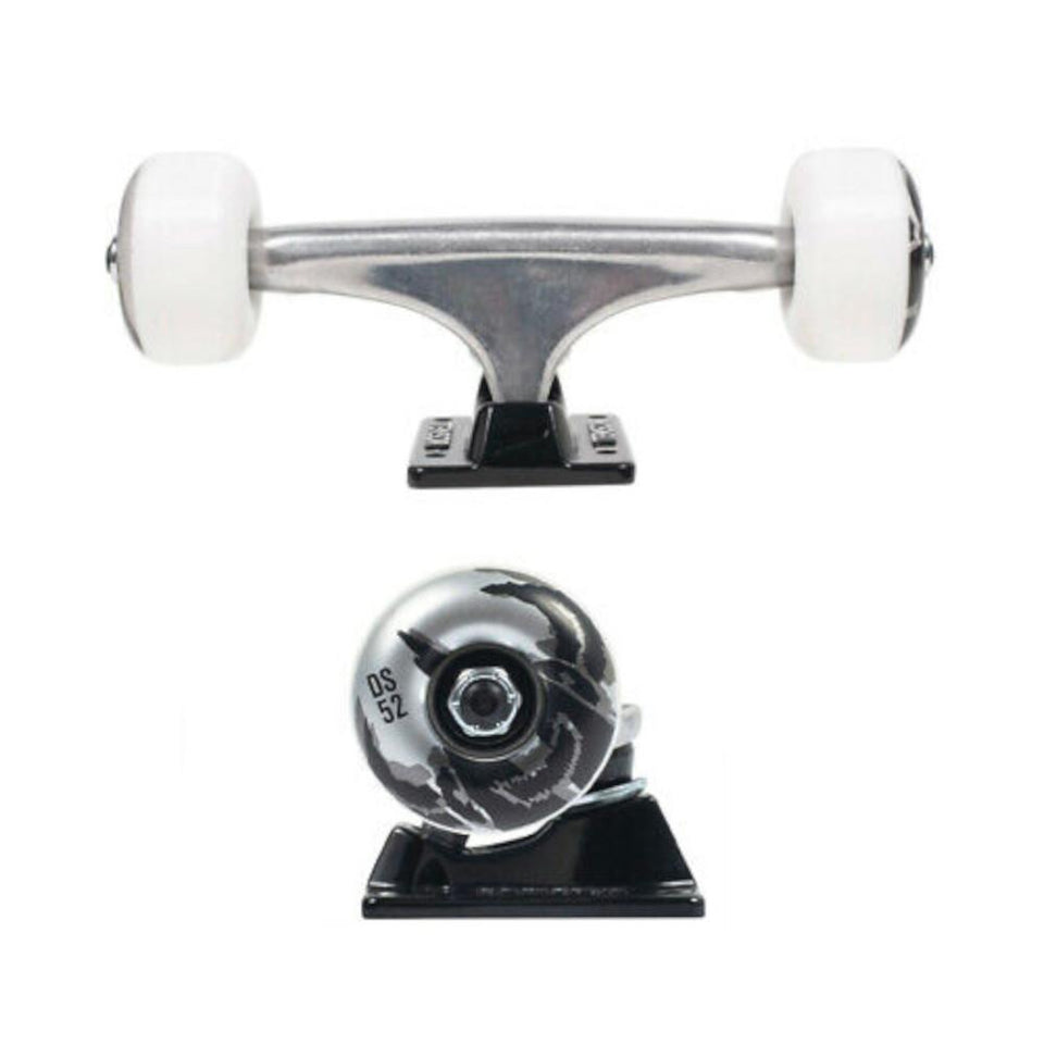 Tensor Skateboard Truck & Darkstar Dissent Wheel Combo 5.25 (7.875") Black - Set of 2 - 50-50 Skate Shop