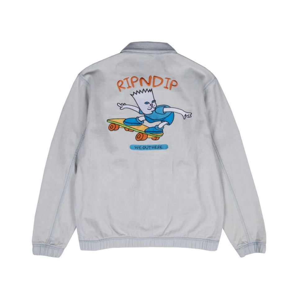 Ripndip Catwabunga Denim Jacket Light Blue - 50-50 Skate Shop