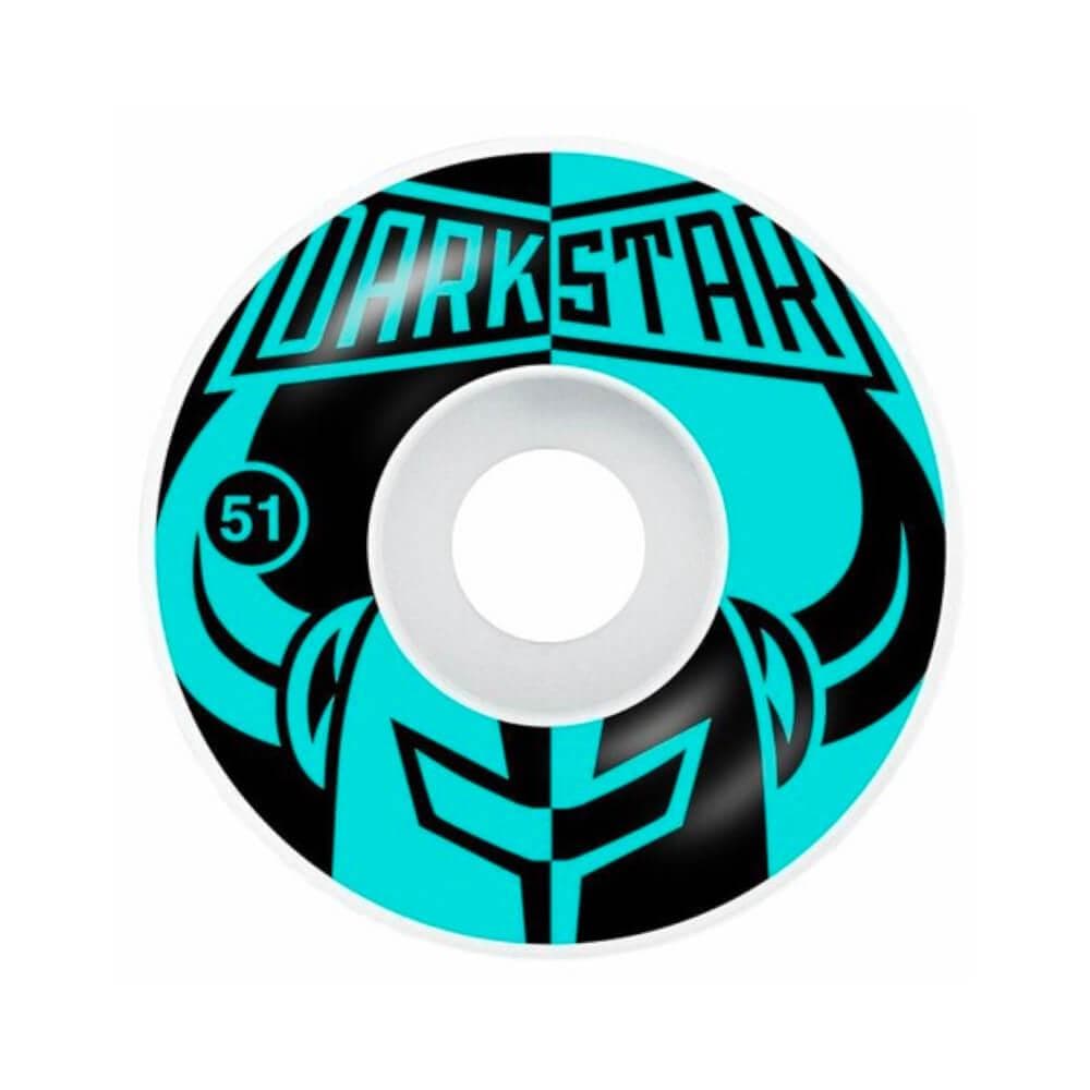 Darkstar Skateboard Wheels Divide 51mm 99A Black Aqua - Set of 4 - 50-50 Skate Shop