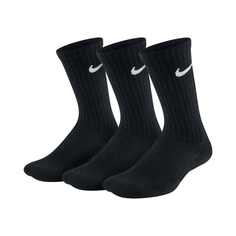 Nike SB Kids Skate Everyday Performance Cushioned Crew Training Socks Black White 3 Pack - 50-50 Skate Shop