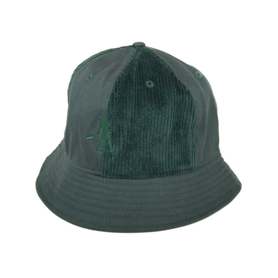 Passport Skate Cord Patch 6 Panel Bucket Hat Moss - 50-50 Skate Shop