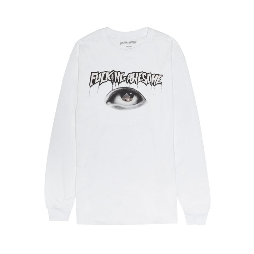 Fucking Awesome Egypt Pyramid Long Sleeve Tee White - 50-50 Skate Shop