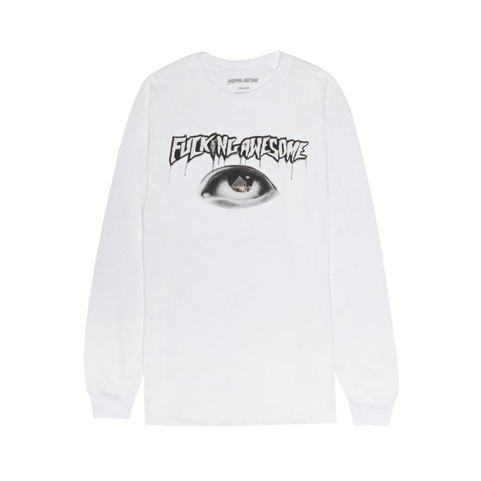 Fucking Awesome Egypt Pyramid Long Sleeve Tee White - 50-50 Skate Shop