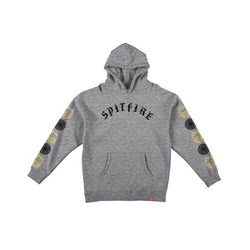 Spitfire Skate Sweater Hoodie Old E Combo Silver Heather Black - 50-50 Skate Shop