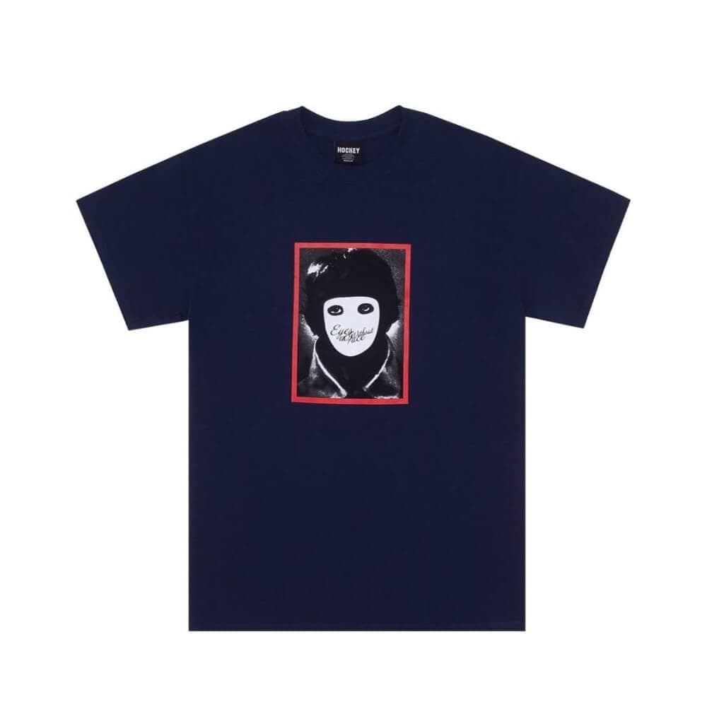Hockey Skate No Face Tee Navy - 50-50 Skate Shop