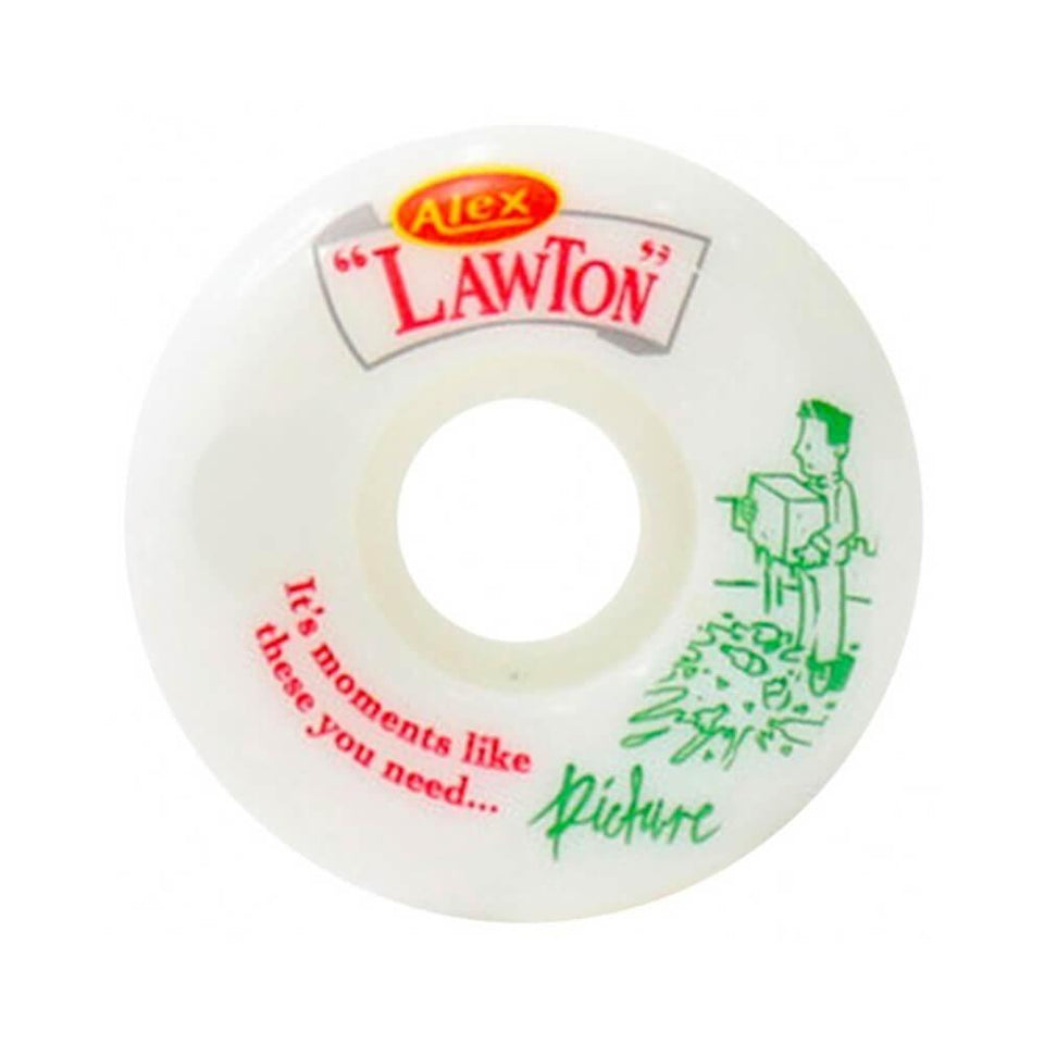 Picture Skateboard Wheels Pro Alex Lawton "Moments" 53mm 83B Conical Shape - Set of 4 - 50-50 Skate Shop