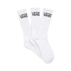 Vans Classic Crew Socks Mens Size 6.5-9 White 3 Pack - 50-50 Skate Shop