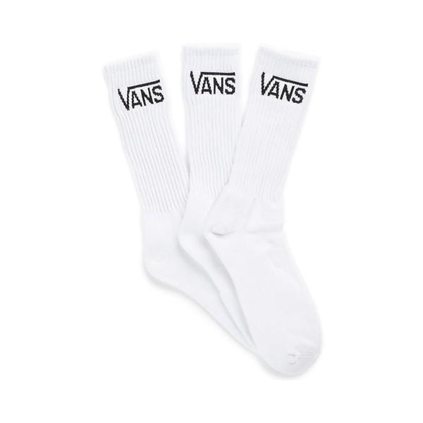 Vans Classic Crew Socks Mens Size 6.5-9 White 3 Pack - 50-50 Skate Shop