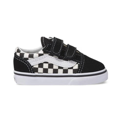 Vans Toddlers Old Skool V (Primary Check) Black White - 50-50 Skate Shop