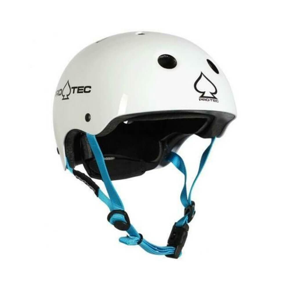 Pro Tec Classic Adjustable FIT Certified Skate Bike Junior Helmet Gloss White - 50-50 Skate Shop