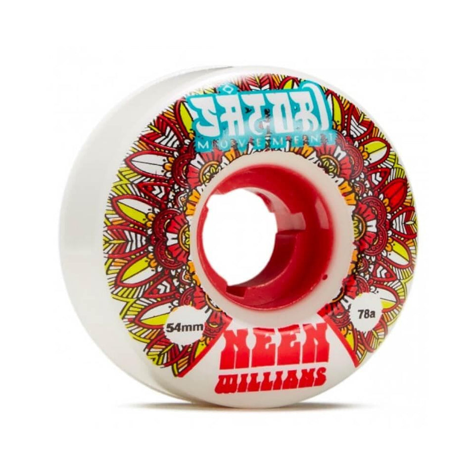 Satori Skateboard Wheels Neen Williams Native Cruiser 54mm 78a White - Set of 4 - 50-50 Skate Shop