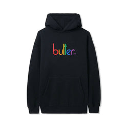 Butter Goods Hoodie Colours Embroidered Pullover Black - 50-50 Skate Shop