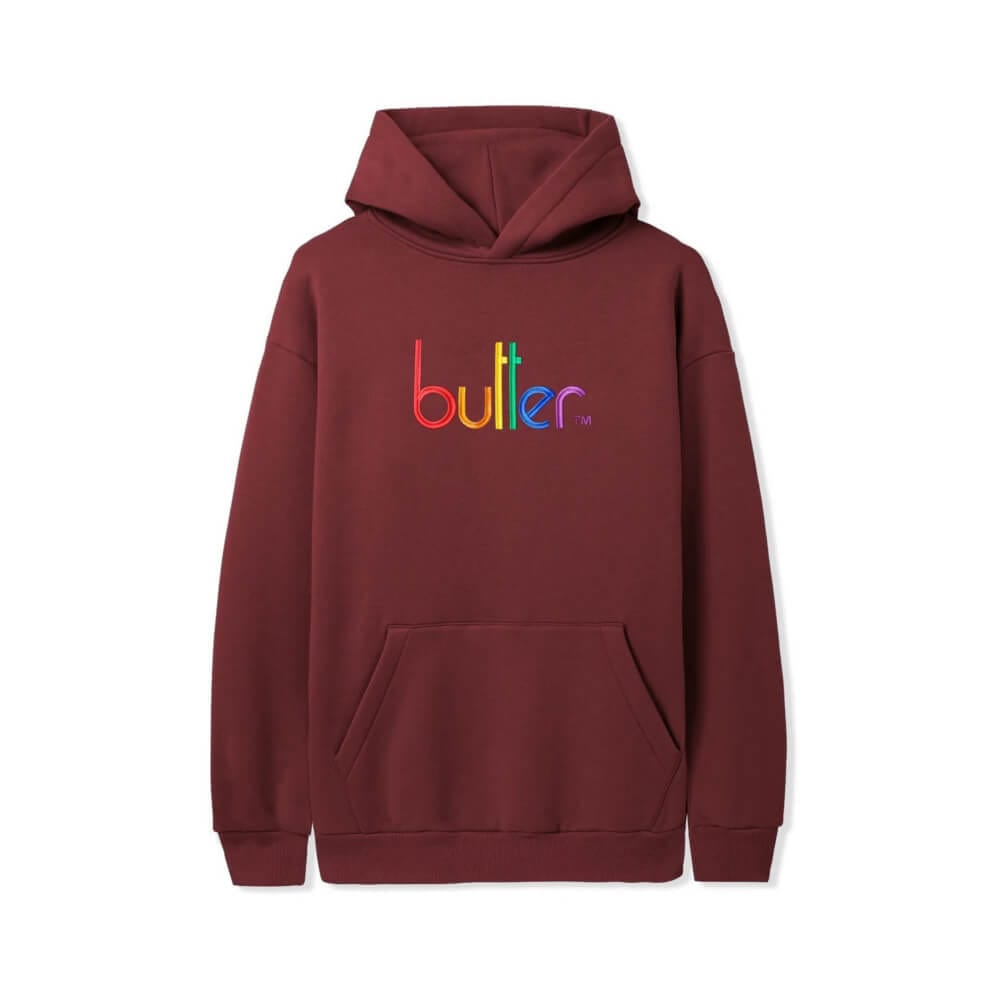 Butter Goods Hoodie Colours Embroidered Pullover Plum - 50-50 Skate Shop