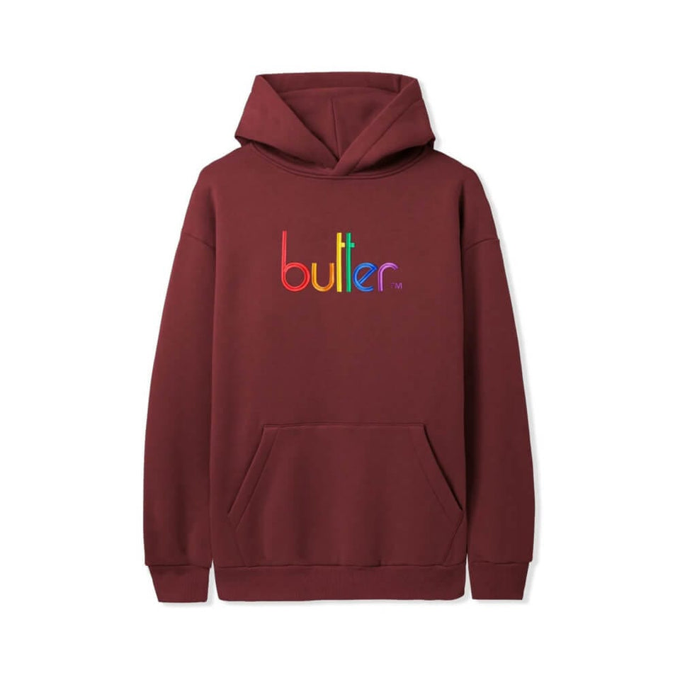 Butter Goods Hoodie Colours Embroidered Pullover Plum - 50-50 Skate Shop