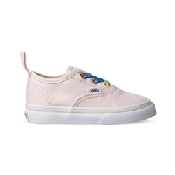 Vans Toddler Authentic Elastic Lace Rainbow Shine Heavenly Pink True White - 50-50 Skate Shop