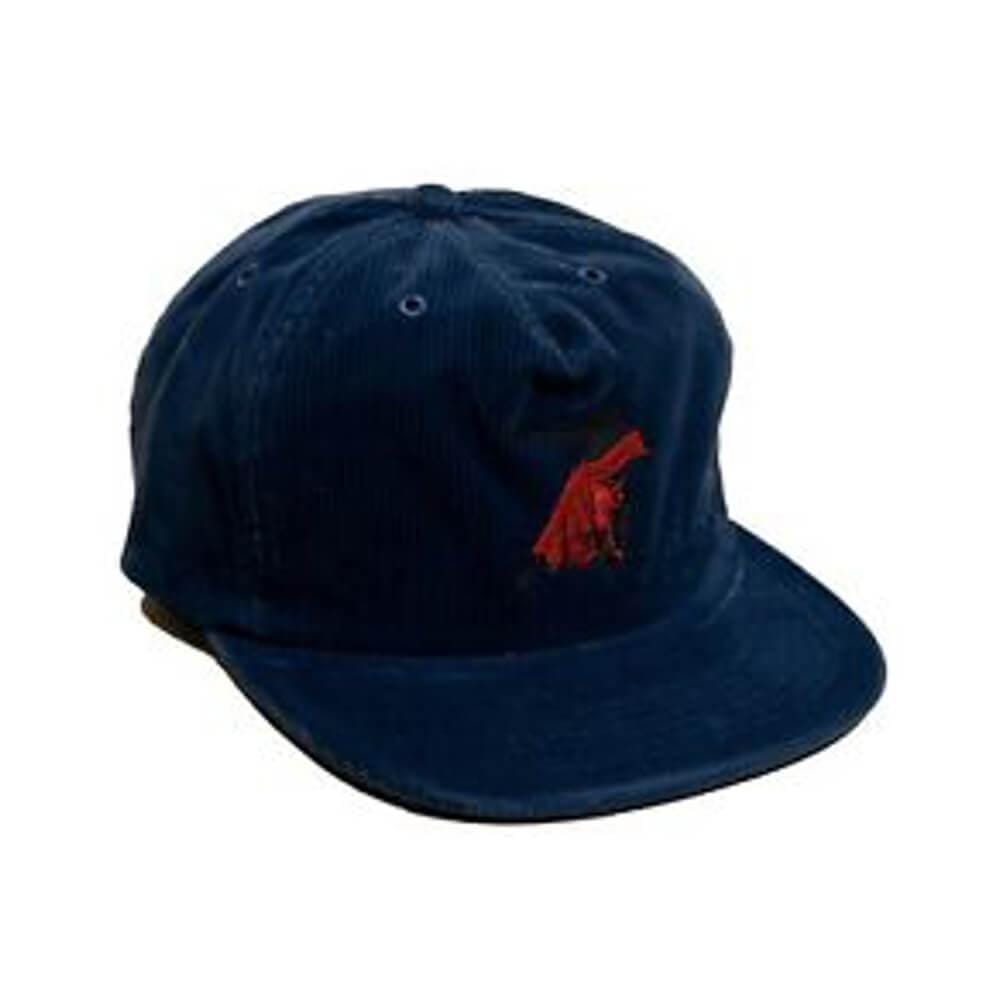 Rosaline Caesar Structureless Corduroy Hat Blue Red - 50-50 Skate Shop