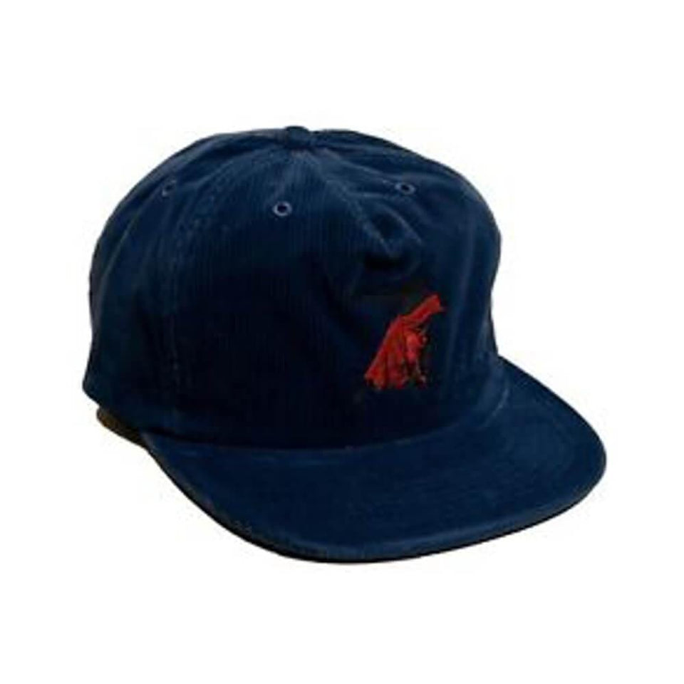 Rosaline Caesar Structureless Corduroy Hat Blue Red - 50-50 Skate Shop