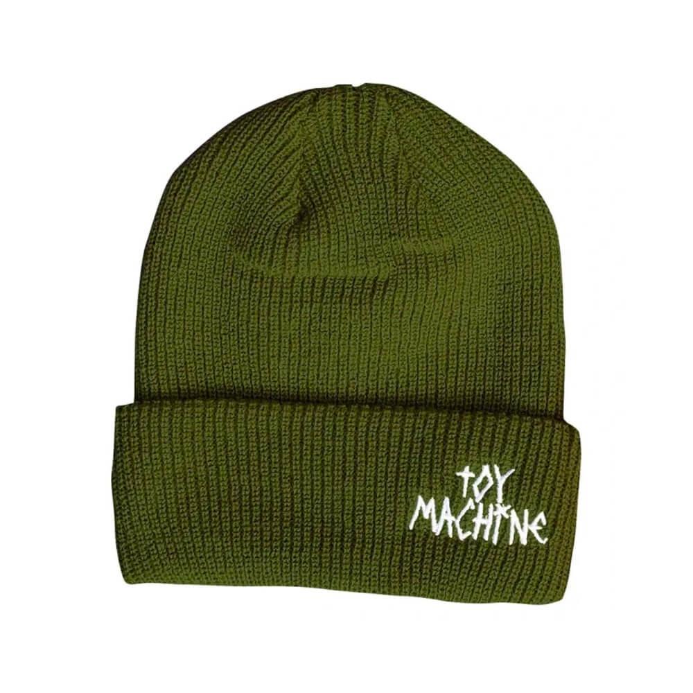 Toy Machine Tape Logo Beanie Army Green - 50-50 Skate Shop