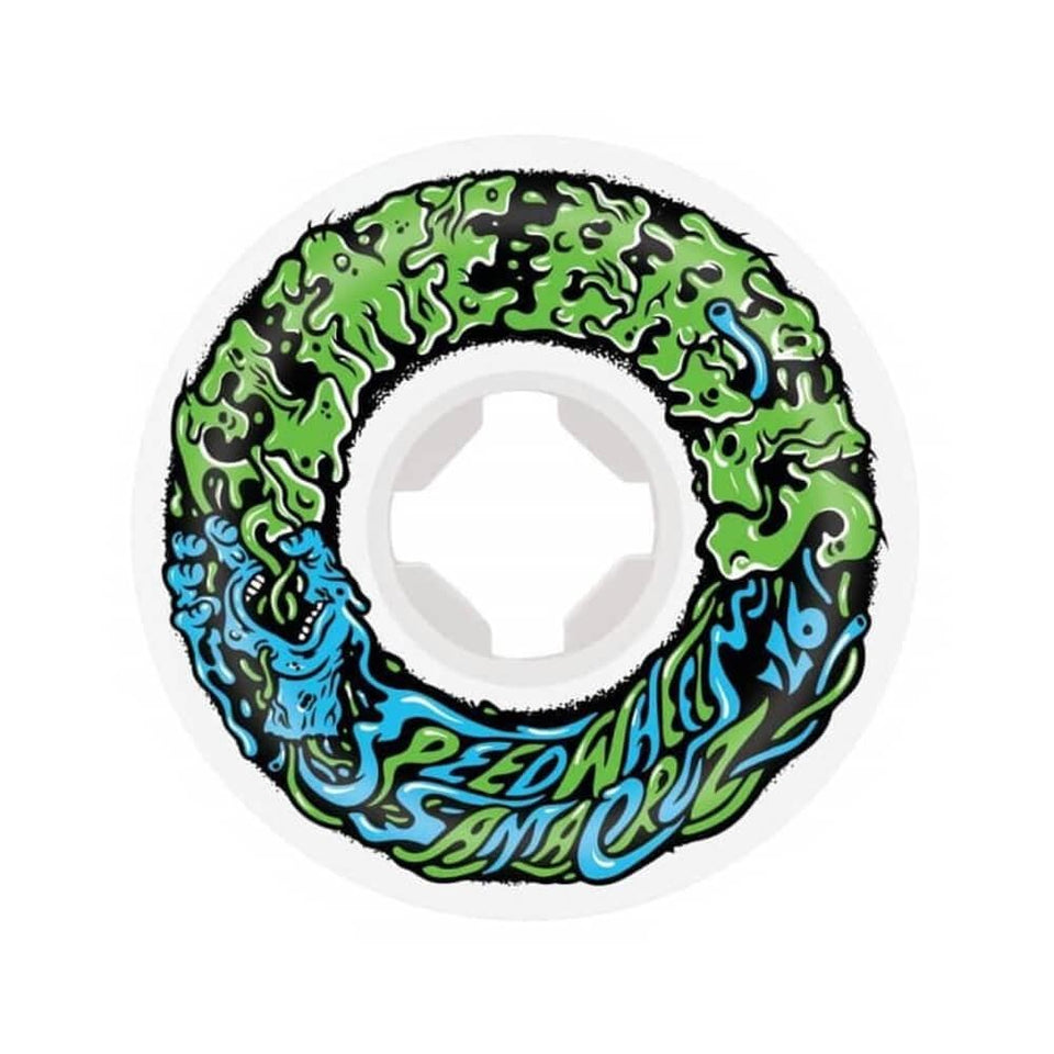 Santa Cruz Skateboard Wheels Vomit Mini II 54mm 97A Green Blue - Set of 4 - 50-50 Skate Shop