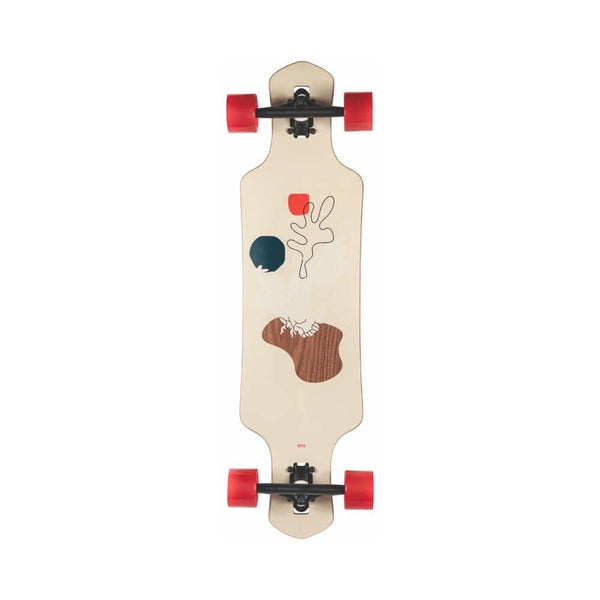 Globe Skateboard Cruiser Complete Geminon 35" x 9.0" Walnut Cockatoo 24.75" WB - 50-50 Skate Shop