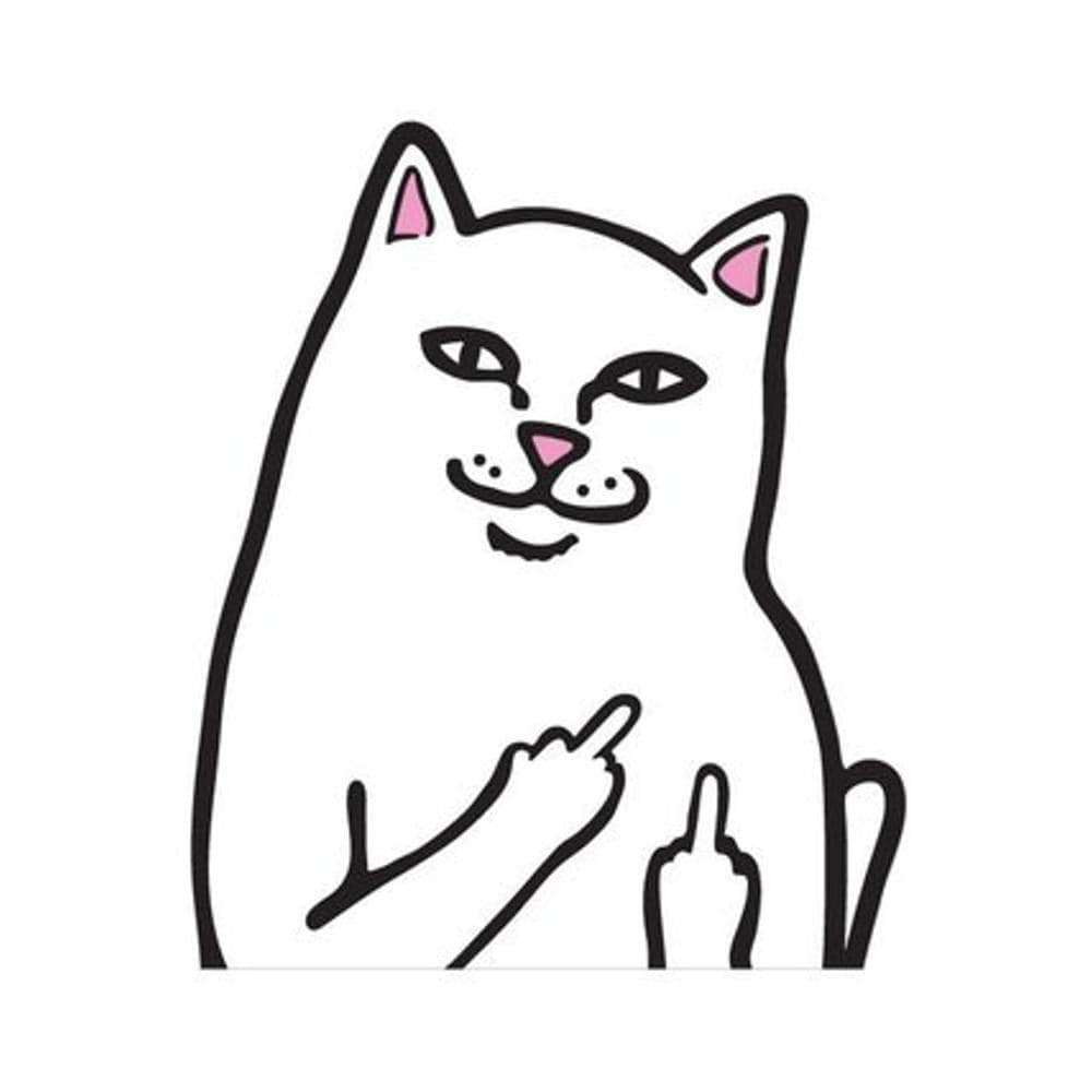 Ripndip Lord Nermal Sticker 10cm - 50-50 Skate Shop