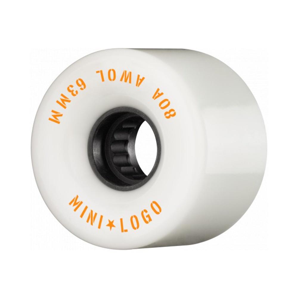 Mini Logo Skateboard Wheels AWOL 63mm x 80A White - Set of 4 - 50-50 Skate Shop