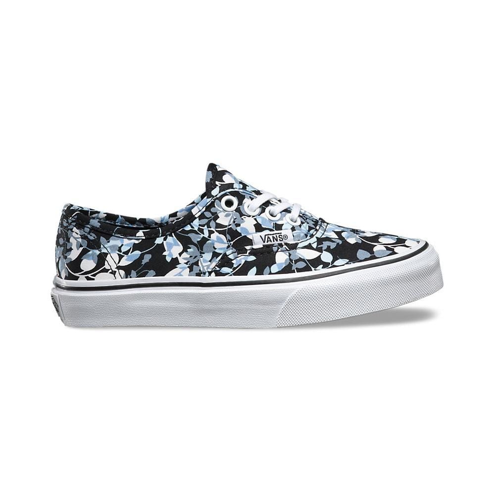 Vans Kids Authentic (Reverse Floral) Black True White - 50-50 Skate Shop