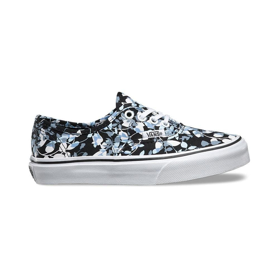 Vans Kids Authentic (Reverse Floral) Black True White - 50-50 Skate Shop
