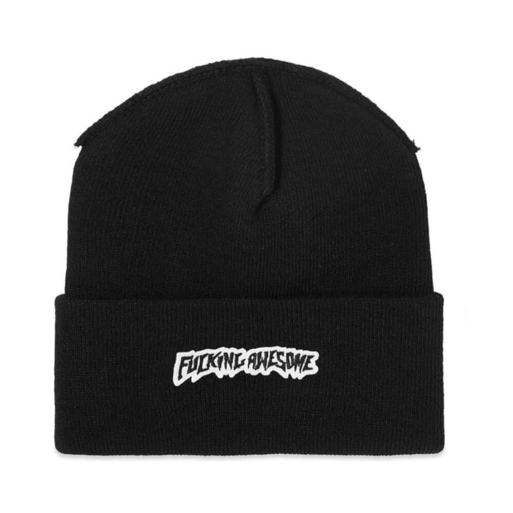 Fucking Awesome Skate Little Stamp Cuff Beanie Black - 50-50 Skate Shop
