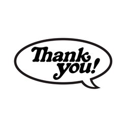 Thank You Skate Sticker Bubble Logo Single Sticker - 50-50 Skate Shop